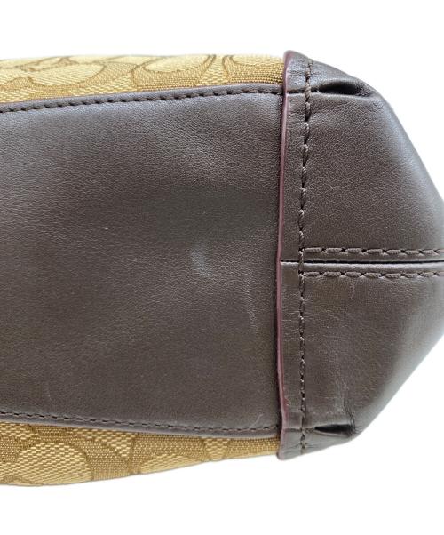 COACH（コーチ）COACH (コーチ) シグネチャー2wayバッグ ブラウン×ベージュの古着・服飾アイテム