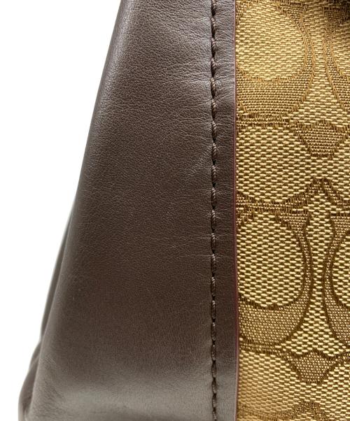 COACH（コーチ）COACH (コーチ) シグネチャー2wayバッグ ブラウン×ベージュの古着・服飾アイテム