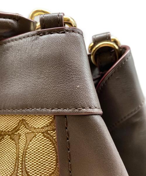 COACH（コーチ）COACH (コーチ) シグネチャー2wayバッグ ブラウン×ベージュの古着・服飾アイテム