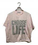 KATHARINE HAMNETT×Ron Hermanキャサリンハムネット×ロンハーマン）の古着「CHOOSE LIFE TEE」｜ピンク