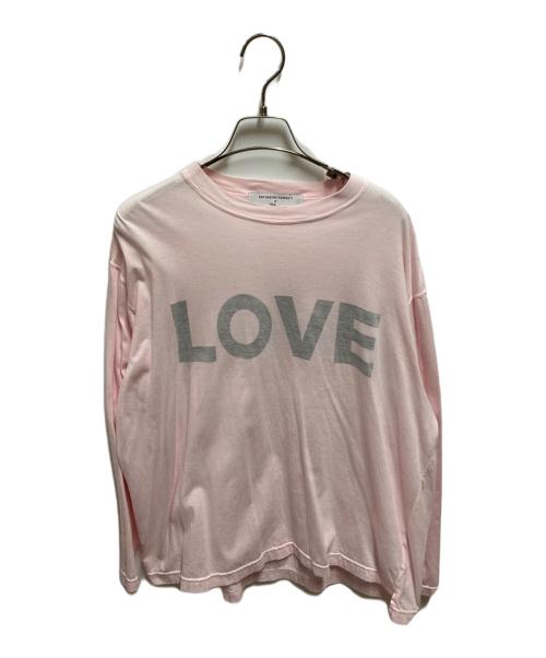 KATHARINE HAMNETT（キャサリンハムネット）KATHARINE HAMNETT (キャサリンハムネット) Ron Herman (ロンハーマン) LOVE L S TEE ピンク サイズ:XSの古着・服飾アイテム