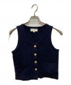 DEMY BY DEMYLEEデミー バイ デミリー）の古着「ウールコットンニットベスト」｜ネイビー