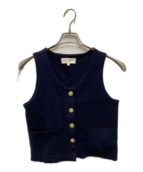 DEMY BY DEMYLEE（デミー バイ デミリー）DEMY BY DEMYLEE (デミー バイ デミリー) ウールコットンニットベスト ネイビー サイズ:XSの古着・服飾アイテム