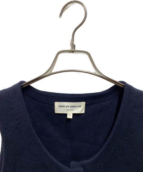 DEMY BY DEMYLEE（デミー バイ デミリー）DEMY BY DEMYLEE (デミー バイ デミリー) ウールコットンニットベスト ネイビー サイズ:XSの古着・服飾アイテム