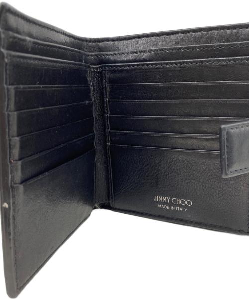 JIMMY CHOO（ジミーチュウ）JIMMY CHOO (ジミーチュウ) スタースタッズコンパクトウォレット ブラックの古着・服飾アイテム