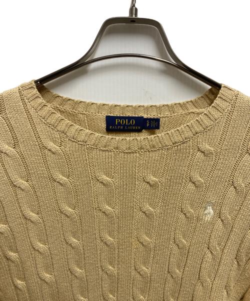 POLO RALPH LAUREN（ポロ・ラルフローレン）POLO RALPH LAUREN (ポロ・ラルフローレン) ケーブルニット ベージュ サイズ:Sの古着・服飾アイテム