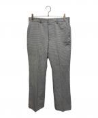 LEVI'S Panateraリーバイスパナテラ）の古着「70sチェックフレアパンツ」｜ホワイト×ブルー