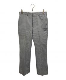 LEVI'S Panatera（リーバイスパナテラ）の古着「70sチェックフレアパンツ」｜ホワイト×ブルー