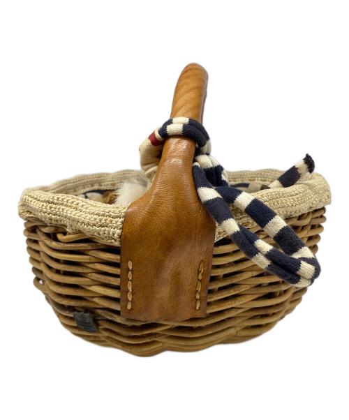 ebagos（エバゴス）ebagos (エバゴス) カゴバッグ イツデモ ドコデモ ピクニック ブラウンの古着・服飾アイテム