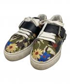 MIU MIUミュウミュウ）の古着「クラッシュレザースニーカー」｜グリーン