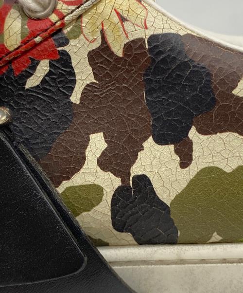 MIU MIU（ミュウミュウ）MIU MIU (ミュウミュウ) クラッシュレザースニーカー グリーン サイズ:351/2の古着・服飾アイテム