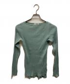 AURALEE×Ron Hermanオーラリー×ロンハーマン）の古着「Giza Boat Neck Pullover」｜グリーン