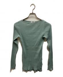 AURALEE×Ron Herman（オーラリー×ロンハーマン）の古着「Giza Boat Neck Pullover」｜グリーン