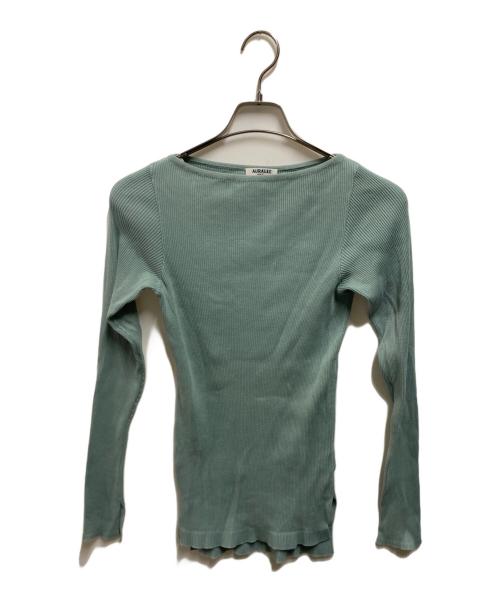 AURALEE（オーラリー）AURALEE (オーラリー) Ron Herman (ロンハーマン) Giza Boat Neck Pullover グリーン サイズ:1の古着・服飾アイテム
