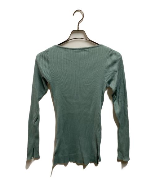 AURALEE（オーラリー）AURALEE (オーラリー) Ron Herman (ロンハーマン) Giza Boat Neck Pullover グリーン サイズ:1の古着・服飾アイテム