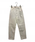 YANUKヤヌーク）の古着「LEA BOYS STRAIGHTデニムパンツ」｜ホワイト