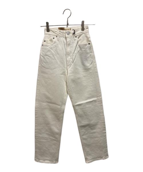 YANUK（ヤヌーク）YANUK (ヤヌーク) LEA BOYS STRAIGHTデニムパンツ ホワイト サイズ:21 未使用品の古着・服飾アイテム