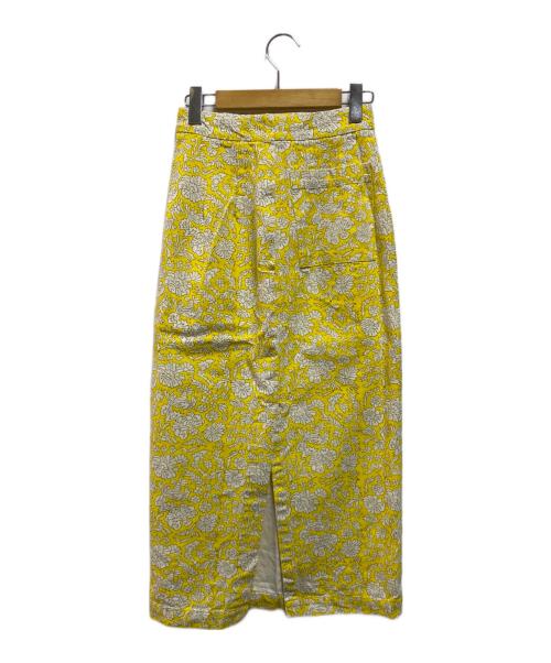 SZ Blockprints（エスゼットブロックプリント）SZ Blockprints (エスゼットブロックプリント) Ron Herman (ロンハーマン) 総柄スカート イエロー サイズ:XSの古着・服飾アイテム