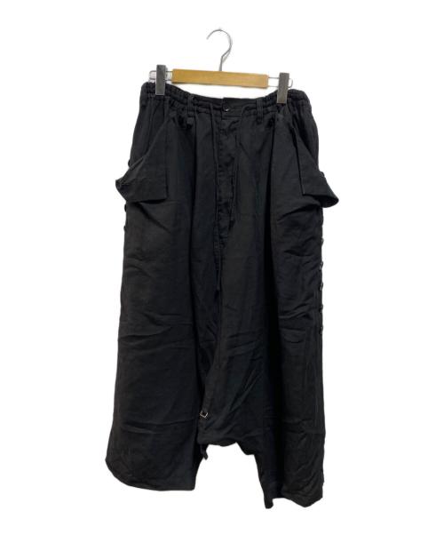 Yohji Yamamoto pour homme（ヨウジヤマモト プールオム）Yohji Yamamoto pour homme (ヨウジヤマモト プールオム) サイドマルチボタンサルエルパンツ ブラック サイズ:2の古着・服飾アイテム