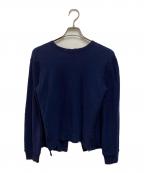 CELINEセリーヌ）の古着「バックリボンニット」｜ネイビー