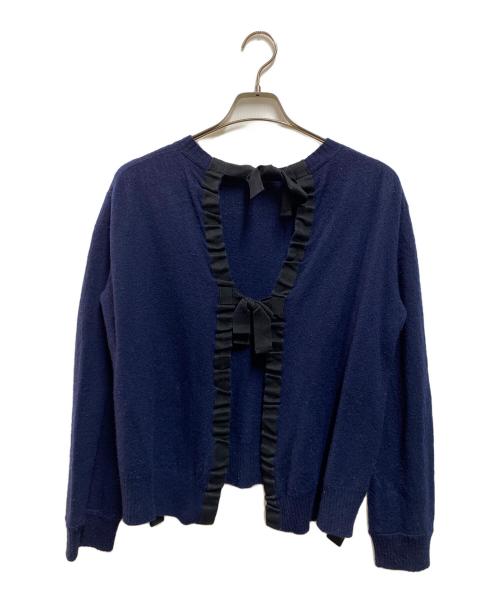 CELINE（セリーヌ）CELINE (セリーヌ) バックリボンニット ネイビー サイズ:Ｓの古着・服飾アイテム