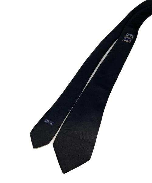 Christian Dior（クリスチャン ディオール）Christian Dior (クリスチャン ディオール) シルクネクタイ ブラック サイズ:実寸サイズ参考の古着・服飾アイテム