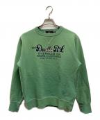 RRLダブルアールエル）の古着「Garment Dyed Logo Fleece Sweatshirt」｜グリーン