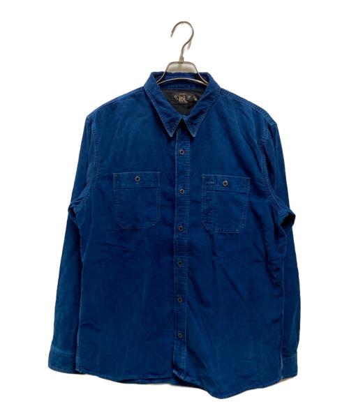 RRL（ダブルアールエル）RRL (ダブルアールエル) コーデュロイシャツ ブルー サイズ:Lの古着・服飾アイテム