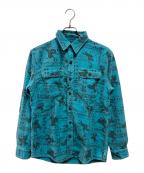 RRLダブルアールエル）の古着「Western-Print Moleskin Workshirt」｜グリーン