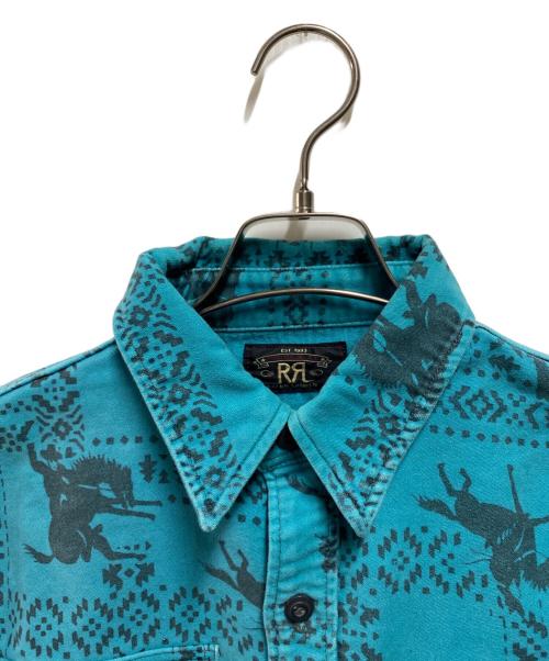 RRL（ダブルアールエル）RRL (ダブルアールエル) Western-Print Moleskin Workshirt グリーン サイズ:Sの古着・服飾アイテム