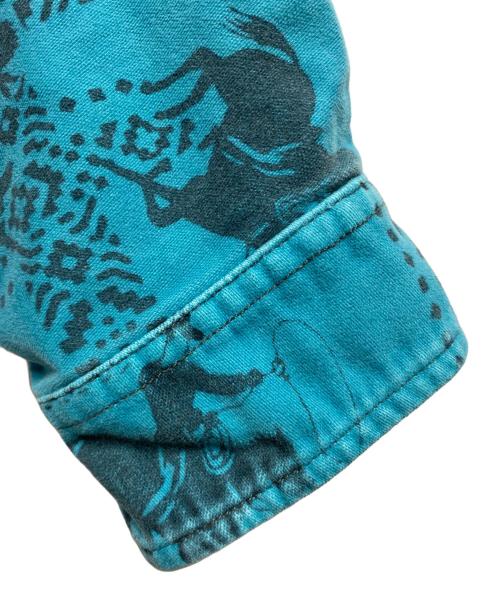 RRL（ダブルアールエル）RRL (ダブルアールエル) Western-Print Moleskin Workshirt グリーン サイズ:Sの古着・服飾アイテム