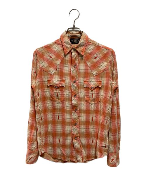 RRL（ダブルアールエル）RRL (ダブルアールエル) チェックシャツ オレンジ サイズ:ＸＳの古着・服飾アイテム