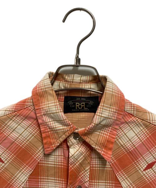 RRL（ダブルアールエル）RRL (ダブルアールエル) チェックシャツ オレンジ サイズ:ＸＳの古着・服飾アイテム