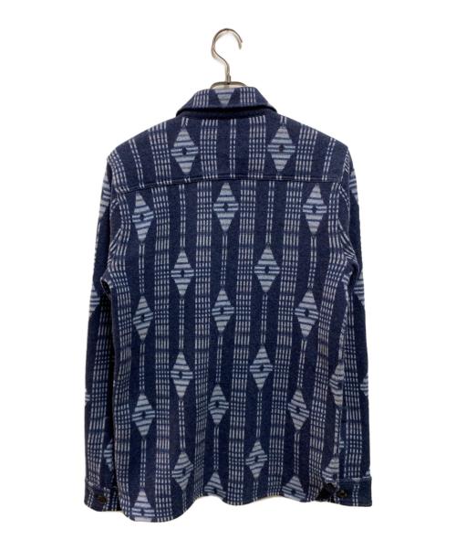 RRL（ダブルアールエル）RRL (ダブルアールエル) ナバホプリントフランネルシャツ ネイビー サイズ:Ｍの古着・服飾アイテム