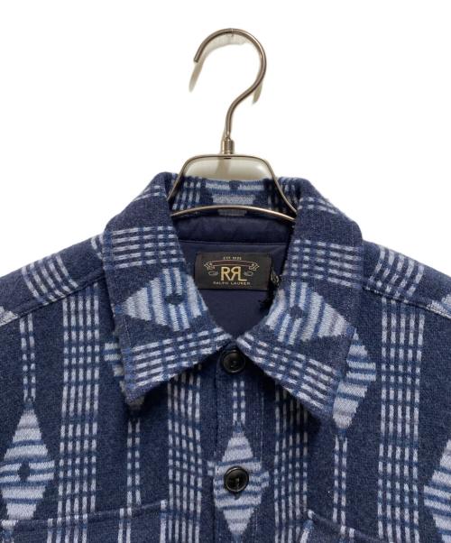 RRL（ダブルアールエル）RRL (ダブルアールエル) ナバホプリントフランネルシャツ ネイビー サイズ:Ｍの古着・服飾アイテム