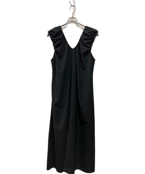 Whim Gazette（ウィムガゼット）Whim Gazette (ウィムガゼット) ウールVネックワンピース ブラック サイズ:FREEの古着・服飾アイテム