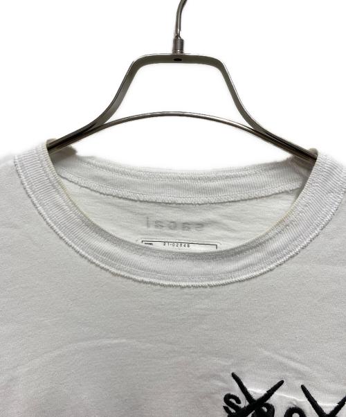 sacai（サカイ）sacai (サカイ) ロゴ刺繍レイヤード長袖カットソー ホワイト サイズ:2の古着・服飾アイテム