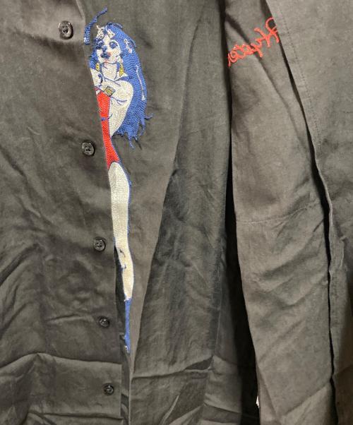 Hysteric Glamour（ヒステリックグラマー）Hysteric Glamour (ヒステリックグラマー) VAMPIRELLA刺繍 ボウリングシャツ ブラック サイズ:Mの古着・服飾アイテム