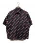 BALENCIAGA（バレンシアガ）の古着「スポーティロゴ半袖ジップシャツ」｜ブラック