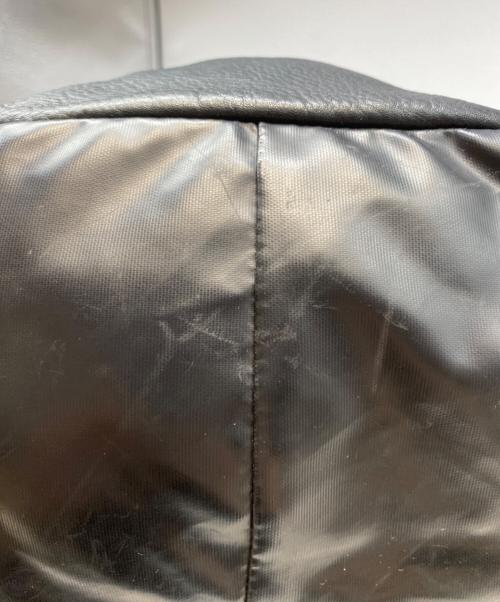 DECADE（ディケイド）DECADE (ディケイド) マットナイロンレザー切替バックパック ブラックの古着・服飾アイテム