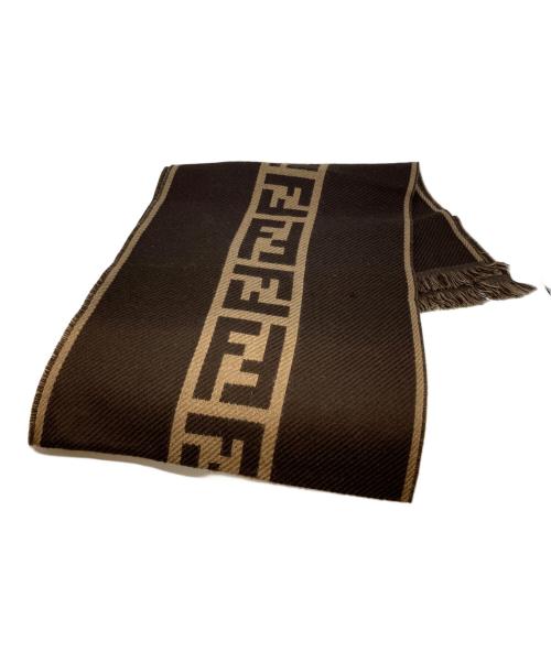 FENDI（フェンディ）FENDI (フェンディ) マフラー ブラウンの古着・服飾アイテム