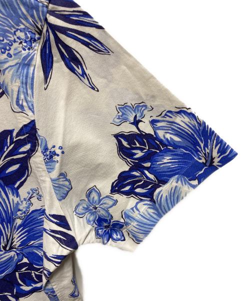 RALPH LAUREN（ラルフローレン）RALPH LAUREN (ラルフローレン) 花柄シャツ ホワイト×ブルー サイズ:Ｍの古着・服飾アイテム