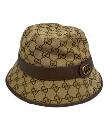 GUCCI（グッチ）の古着「GGキャンバス フェドラハット」｜ベージュ
