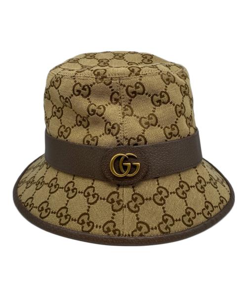 GUCCI（グッチ）GUCCI (グッチ) GGキャンバス フェドラハット ベージュ サイズ:Ｌの古着・服飾アイテム