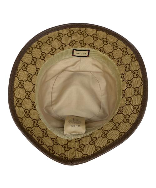 GUCCI（グッチ）GUCCI (グッチ) GGキャンバス フェドラハット ベージュ サイズ:Ｌの古着・服飾アイテム