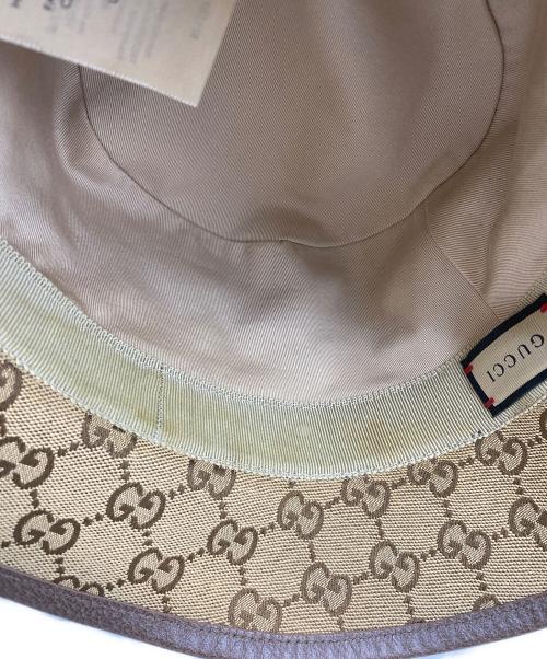 GUCCI（グッチ）GUCCI (グッチ) GGキャンバス フェドラハット ベージュ サイズ:Ｌの古着・服飾アイテム