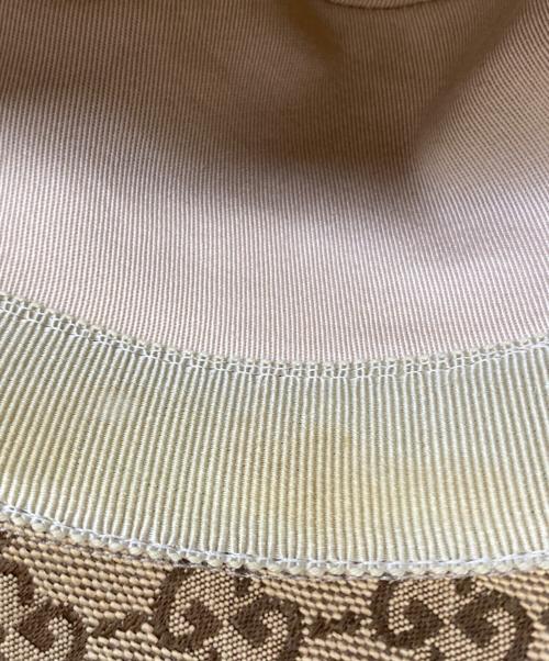 GUCCI（グッチ）GUCCI (グッチ) GGキャンバス フェドラハット ベージュ サイズ:Ｌの古着・服飾アイテム