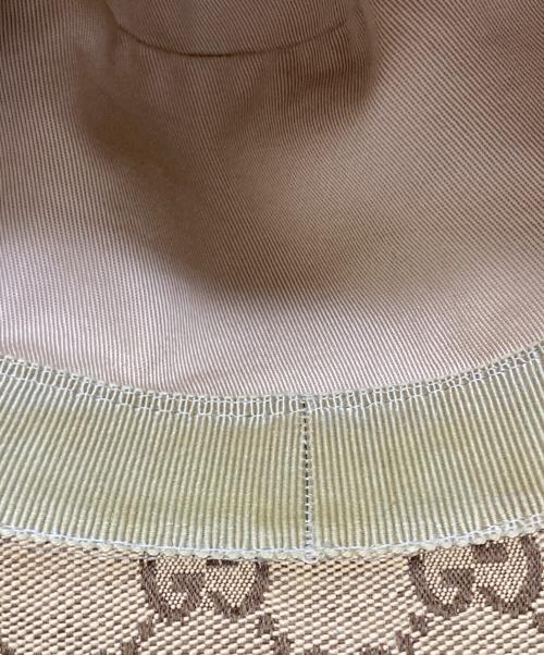 GUCCI（グッチ）GUCCI (グッチ) GGキャンバス フェドラハット ベージュ サイズ:Ｌの古着・服飾アイテム