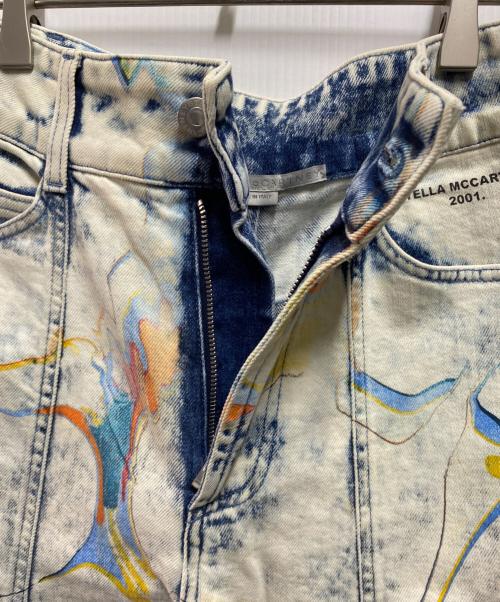 STELLA McCARTNEY（ステラマッカートニー）STELLA McCARTNEY (ステラマッカートニー) プリントデニムパンツ インディゴ サイズ:24の古着・服飾アイテム