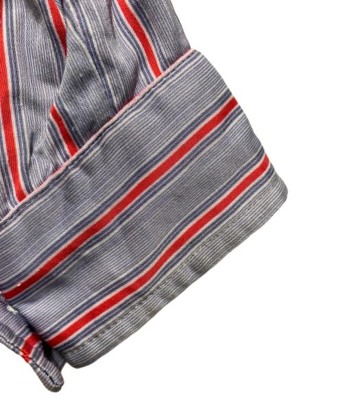 DIESEL（ディーゼル）DIESEL (ディーゼル) C-Razyラップシャツ ブルー×レッド サイズ:38の古着・服飾アイテム